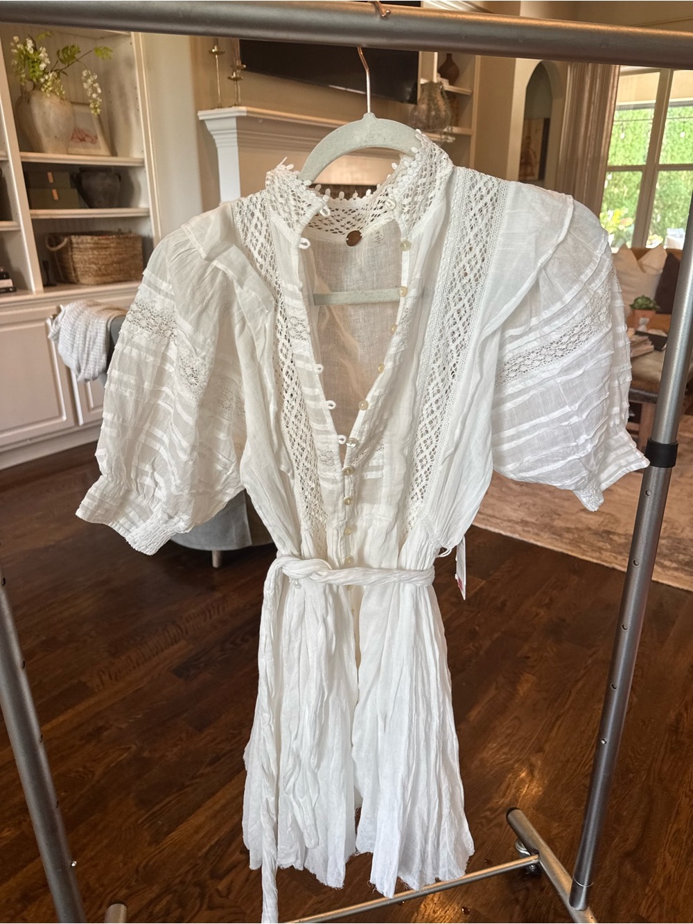 Free people ivory tie dress